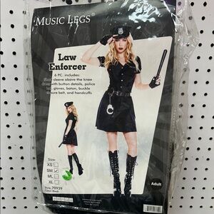 Music Legs Law Enforcer Costume - Black